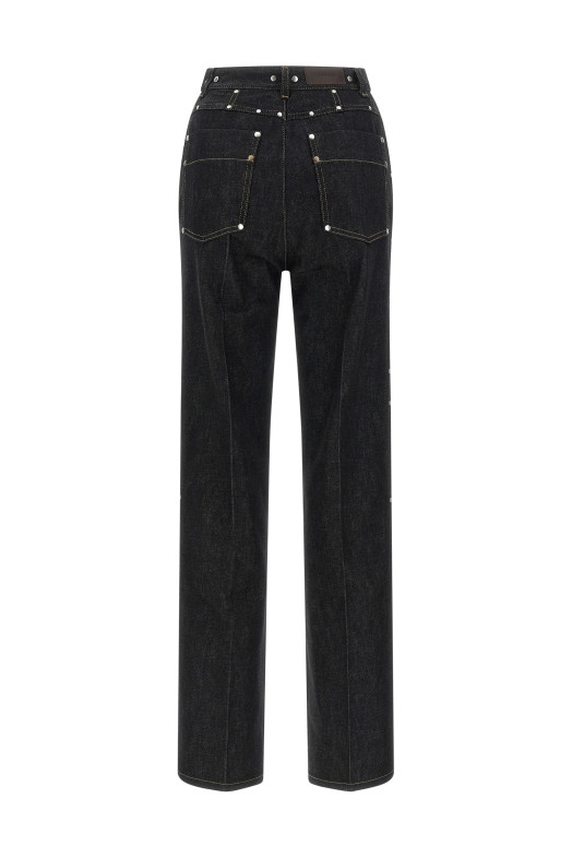 Джинси з розрізами, чорні LEMAIRE PA1303LD1061BK965