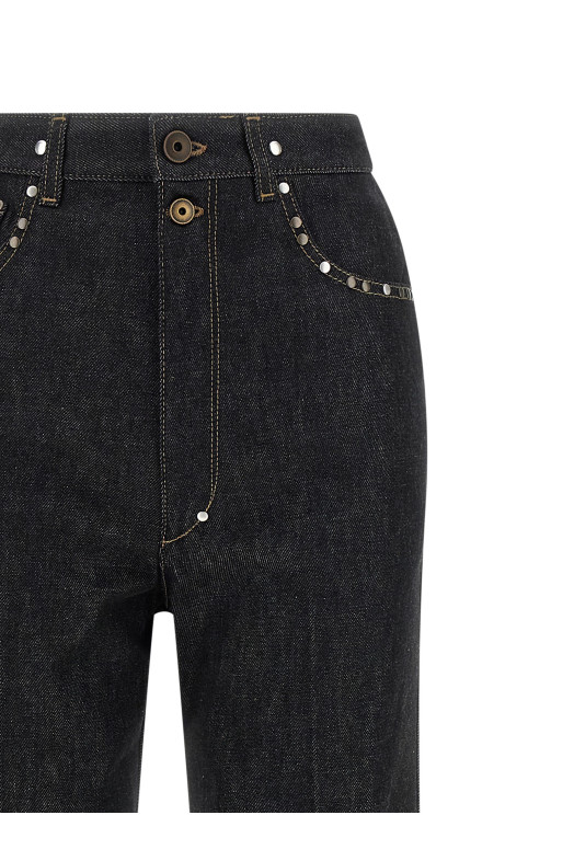 Джинси з розрізами, чорні LEMAIRE PA1303LD1061BK965