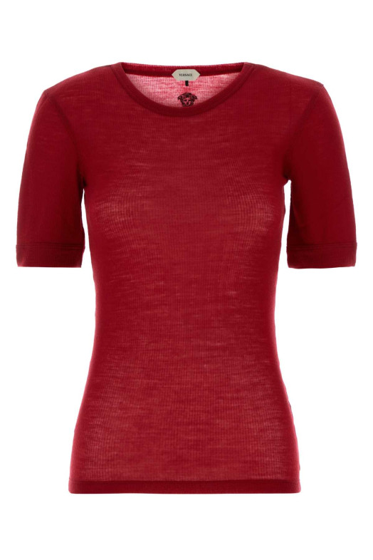 Red wool t-shirt VERSACE (10245061A17548)
