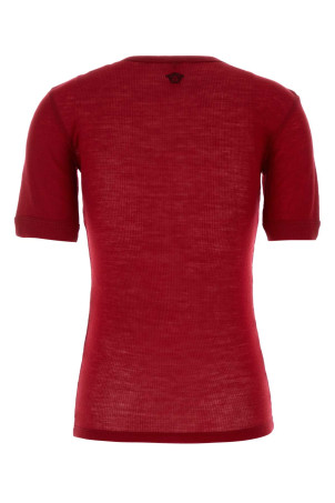 Red wool t-shirt VERSACE (10245061A17548)