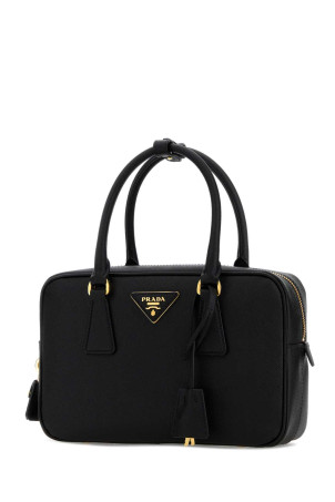 Black leather handbag Black PRADA (1BB113VEOMNZV)