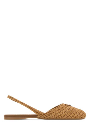 Camel raffia ballerinas PRADA (1F370OF0052ACS)