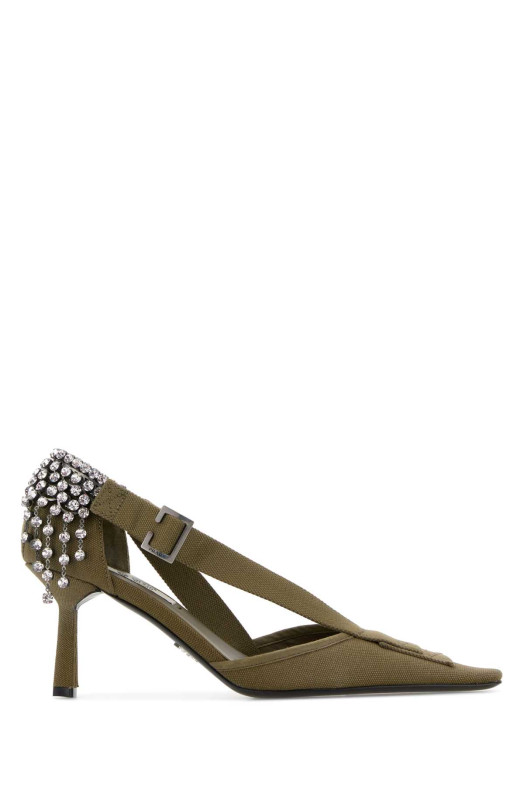 Army green canvas pumps PRADA (1I443OFB075010)