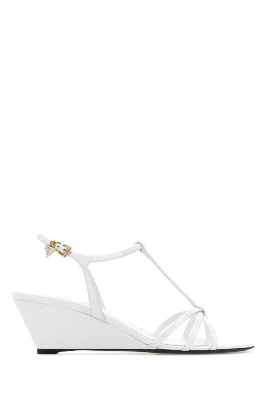 White leather sandals Black PRADA (1X383OF055069)