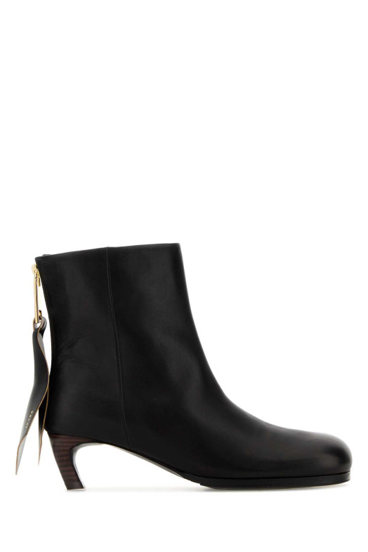 Black leather ankle boots SACAI (2608551)