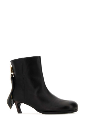 Black leather ankle boots SACAI (2608551)