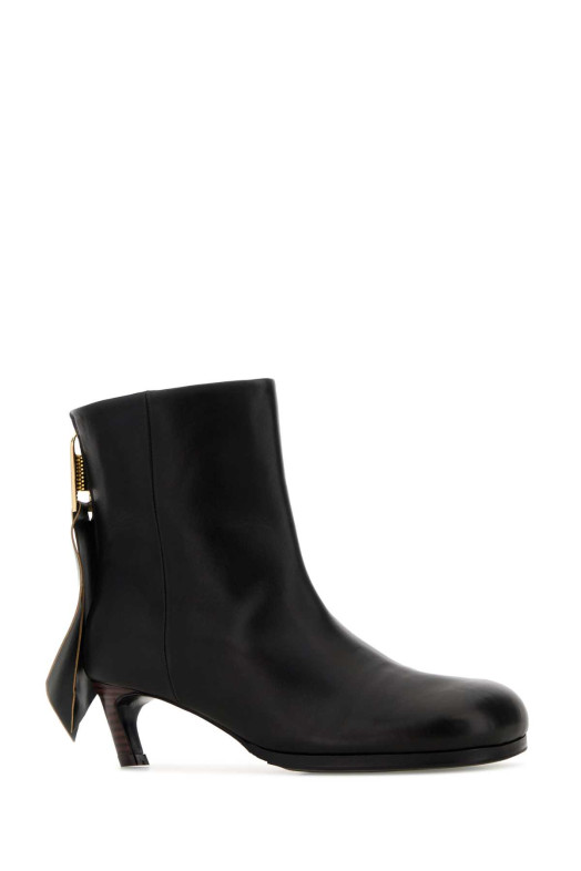 Black leather ankle boots SACAI (2608551)