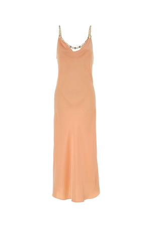 Peach satin dress RABANNE (26PCRO071PO0336)