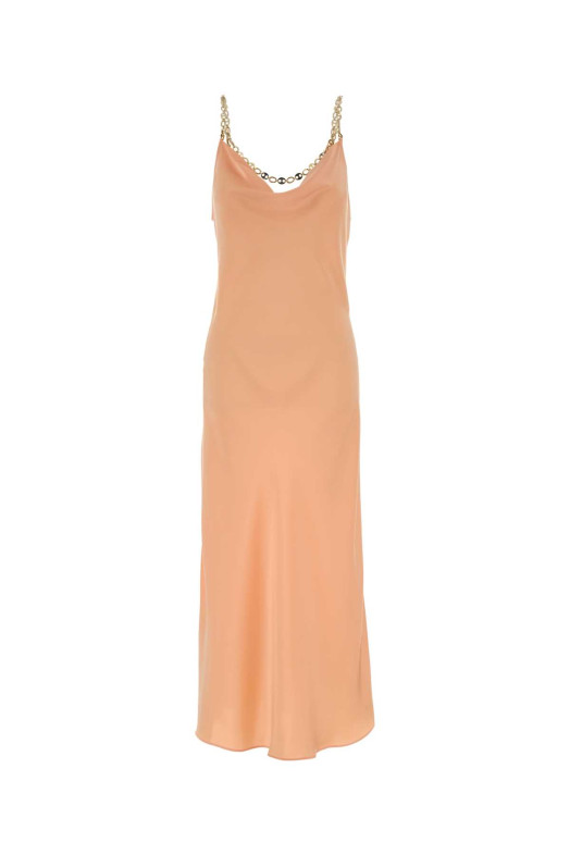 Peach satin dress RABANNE (26PCRO071PO0336)