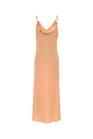 Peach satin dress RABANNE (26PCRO071PO0336)