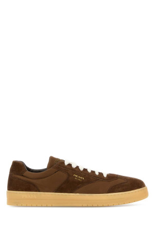 Brown suede e Re-Nylon sneakers PRADA (2EE464FG000D7R)