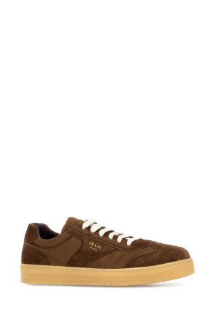 Brown suede e Re-Nylon sneakers PRADA (2EE464FG000D7R)