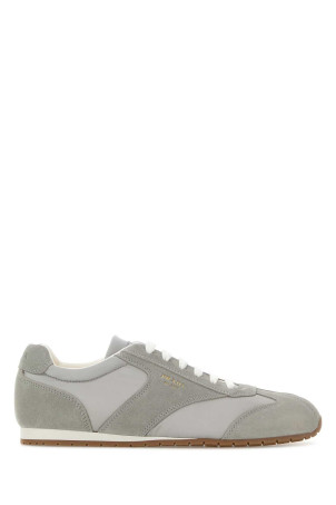 Grey suede and fabric sneakers PRADA (2EE465FG000D7R)