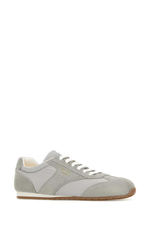 Grey suede and fabric sneakers PRADA (2EE465FG000D7R)