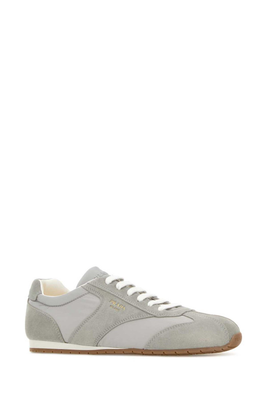 Grey suede and fabric sneakers PRADA (2EE465FG000D7R)