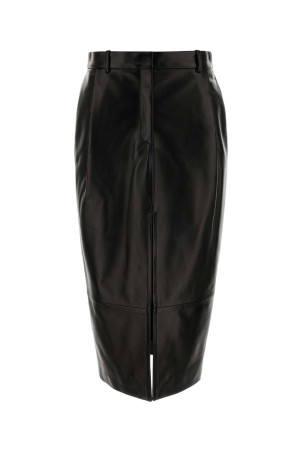Black leather Anden skirt Multicolor KHAITE (41851012L1012)