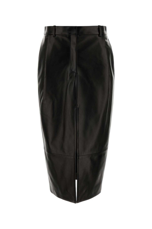 Black leather Anden skirt Multicolor KHAITE (41851012L1012)