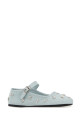 Pastel light blue drill ballerinas MIU MIU (5F617EF0053ZMU)