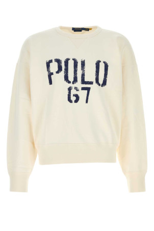White cotton blend sweatshirt POLO RALPH LAUREN (710B14576)