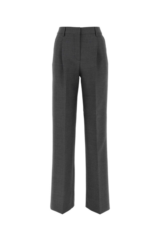 Dark grey wool wide-leg pant BURBERRY (8063534)