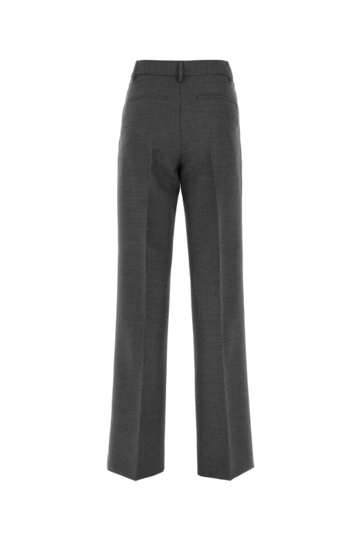 Dark grey wool wide-leg pant BURBERRY (8063534)