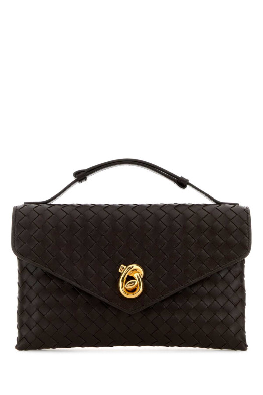 Dark brown leather Knot Lock handbag BOTTEGA VENETA (817191V08Z0)