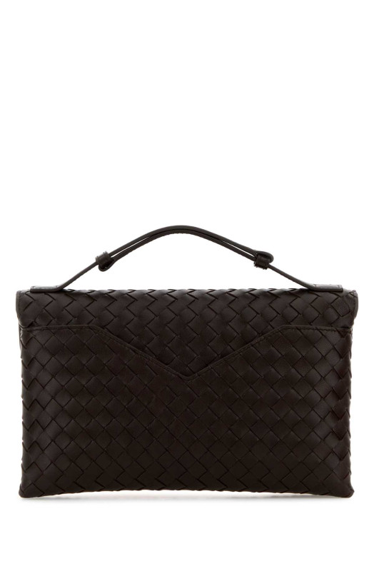 Dark brown leather Knot Lock handbag BOTTEGA VENETA (817191V08Z0)