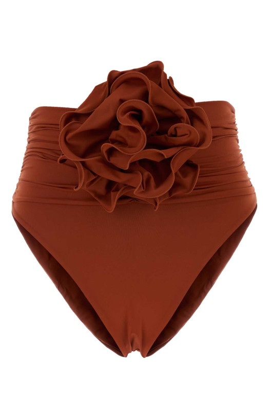 Brick stretch nylon bikini bottom orange MAGDA BUTRYM (831526)