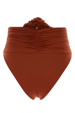 Brick stretch nylon bikini bottom orange MAGDA BUTRYM (831526)