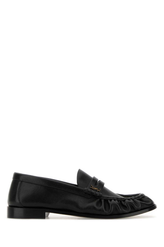 Black leather loafers Black SAINT LAURENT (83947125VAA)