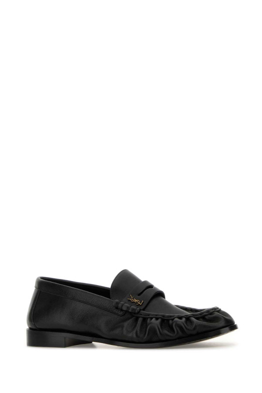 Black leather loafers Black SAINT LAURENT (83947125VAA)