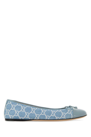 Embellished denim ballerinas GUCCI (855166FAFH3)