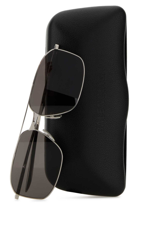 Silver metal Monday sunglasses Black BALENCIAGA (858889T0005)