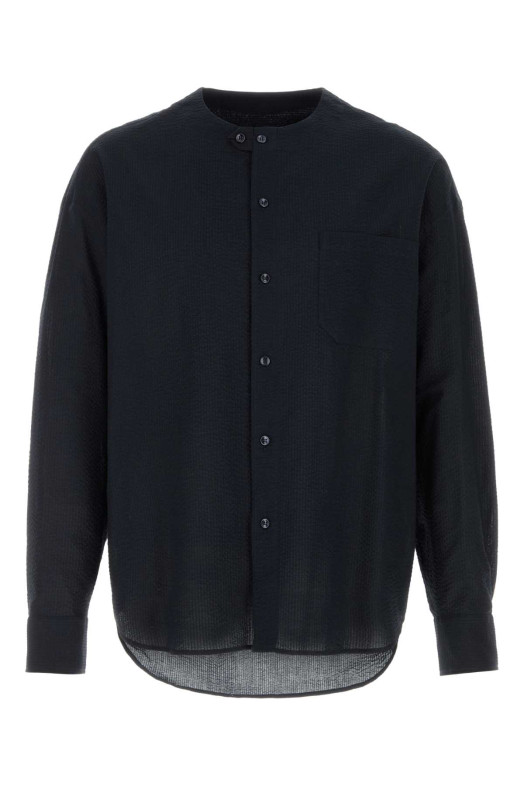 Midnight blue seersucker shirt GIORGIO ARMANI (GM003497TE11186)
