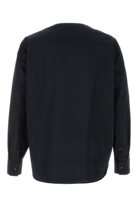 Midnight blue seersucker shirt GIORGIO ARMANI (GM003497TE11186)