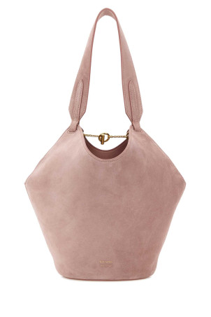 Pink suede mini Lotus shoulder bag KHAITE (H2056726L726)