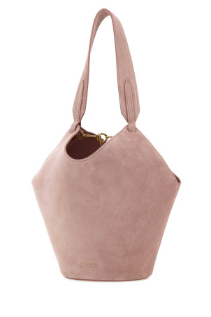 Pink suede mini Lotus shoulder bag KHAITE (H2056726L726)