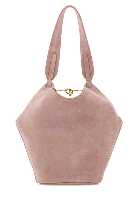 Pink suede mini Lotus shoulder bag KHAITE (H2056726L726)