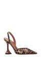 Printed satin Holli Sling pumps print AMINA MUADDI (HOLLISLING95)