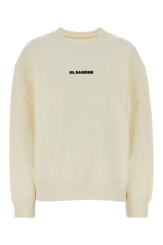 Ivory cotton sweatshirt White JIL SANDER (J02GU0113J20128)