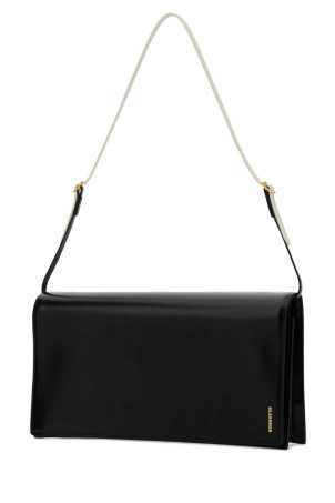 Black leather medium File shoulder bag JIL SANDER (J08ZH0099P9054)