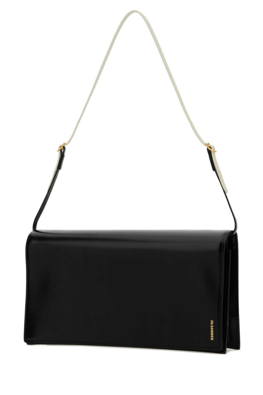 Black leather medium File shoulder bag JIL SANDER (J08ZH0099P9054)
