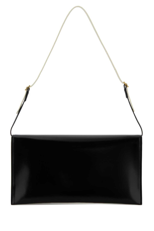 Black leather medium File shoulder bag JIL SANDER (J08ZH0099P9054)