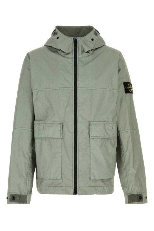 Sage green nylon jacket STONE ISLAND (L1S154100004S0A21)