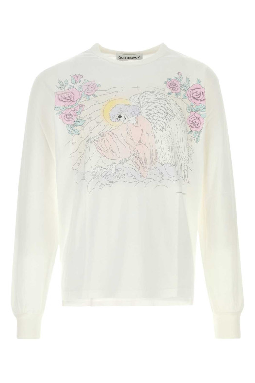White cotton oversize t-shirt OUR LEGACY (M2266CFP)