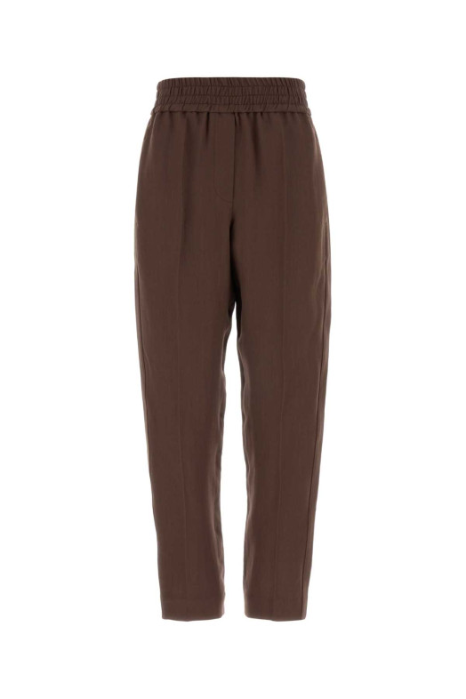 Chocolate viscose blend pant BRUNELLO CUCINELLI (MH126P7197)