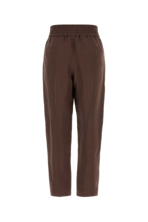 Chocolate viscose blend pant BRUNELLO CUCINELLI (MH126P7197)