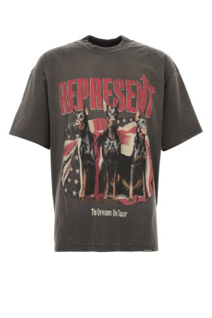 Charcoal cotton blend oversize t-shirt REPRESENT (MLM100593)