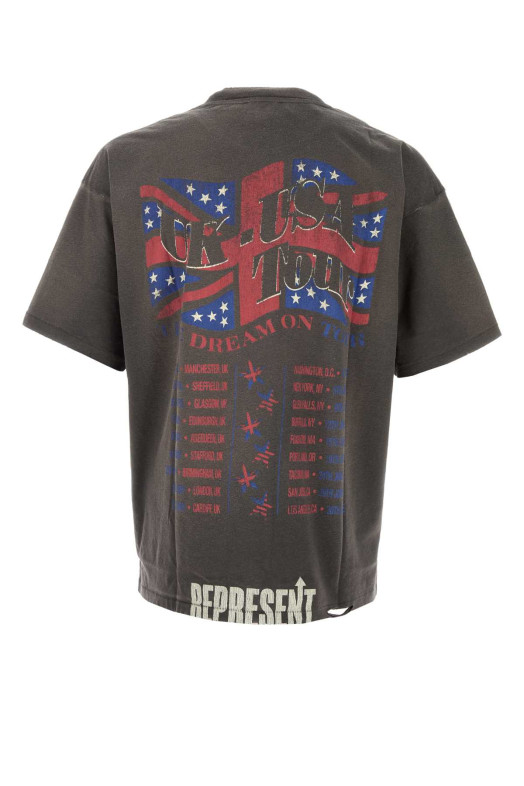 Charcoal cotton blend oversize t-shirt REPRESENT (MLM100593)