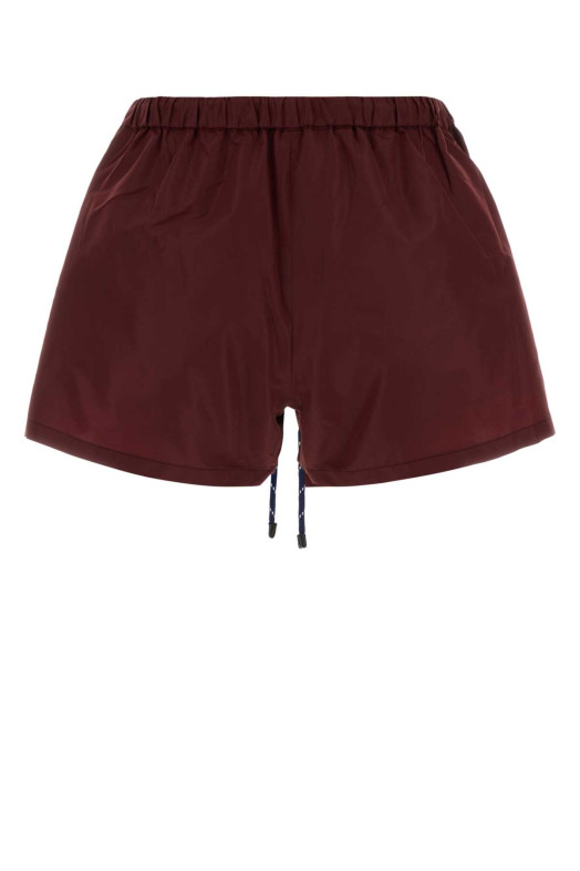 Burgundy tech fabric shorts MIU MIU (MP1809SOOO121I)
